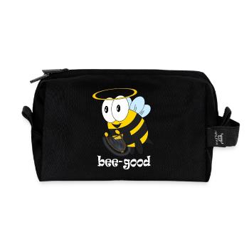 bee good - Recycelte Kulturtasche - Schwarz - Vorne