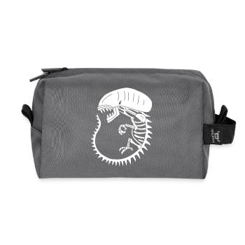 Squelette de monstre extraterrestre blanc - Trousse de toilette en tissu recyclé - anthracite - Devant