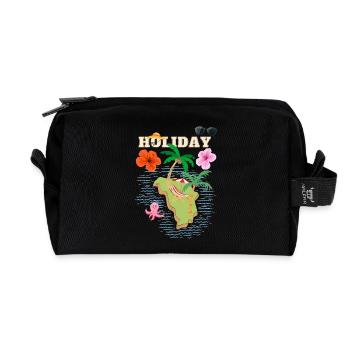 Design de vacances ART - Trousse de toilette en tissu recyclé - noir - Devant