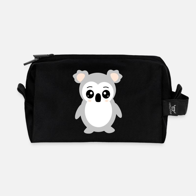 Koala Koalabär Bär Bärchen Gesicht Augen cute - Recycelte Kulturtasche - Schwarz