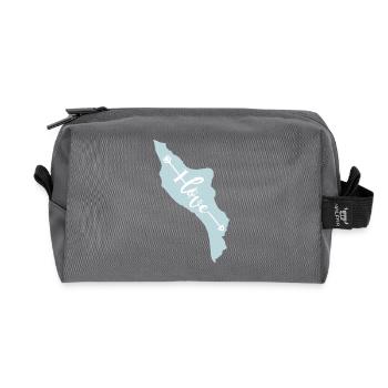 Il d'Oléron I love - Trousse de toilette en tissu recyclé - anthracite - Devant