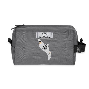 L'île aux pirates, Oléron - Trousse de toilette en tissu recyclé - anthracite - Devant