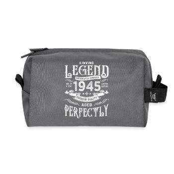 Jahrgang Jubiläum 1945 Geboren 1945 - Recycelte Kulturtasche - Anthrazit - Vorne