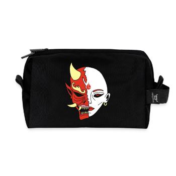 Human or demon? - Recycled Toiletry Zip Bag - black - Front