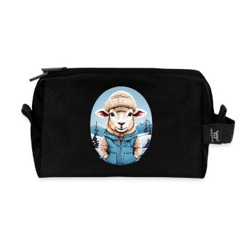Sweet Sheep - Recycled Toiletry Zip Bag - black - Front