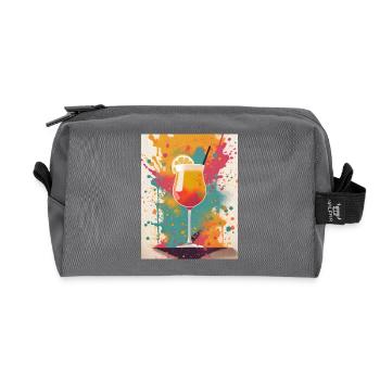 La bonne vie Happy Hour Cocktail - Trousse de toilette en tissu recyclé - anthracite - Devant