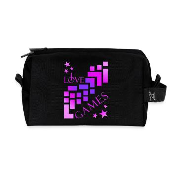 Lecteur de blocs de construction - Trousse de toilette en tissu recyclé - noir - Devant