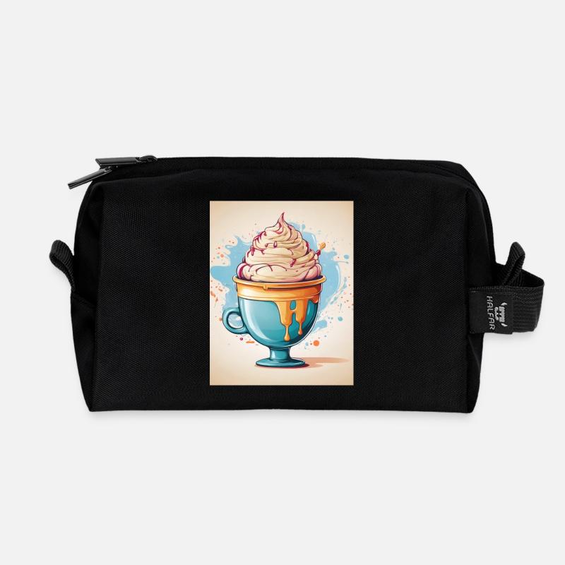 Eisbecher Sommer - Recycelte Kulturtasche - Schwarz