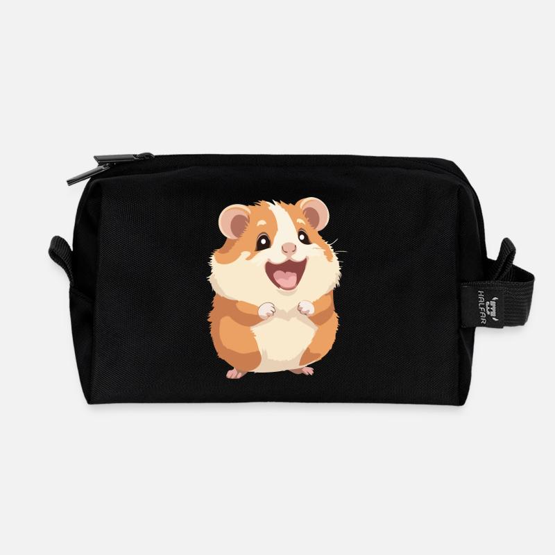 Hamster - Recycelte Kulturtasche - Schwarz