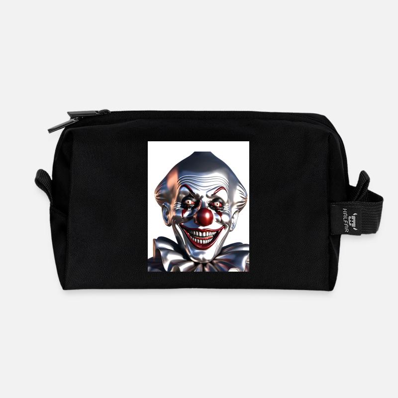 Halloween Horror Clown - Recycelte Kulturtasche - Schwarz