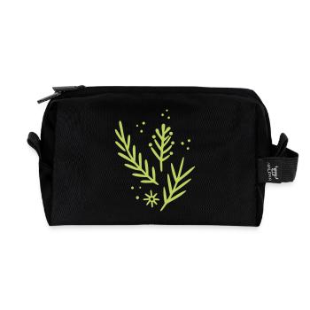 Zweige Motiv - Recycelte Kulturtasche - Schwarz - Vorne