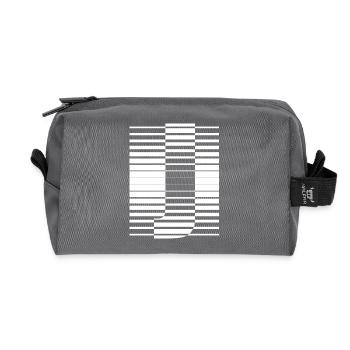 LETTER J - Recycled Toiletry Zip Bag - anthracite - Front