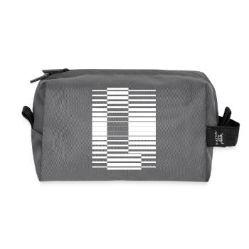 LETTER L - Recycled Toiletry Zip Bag - anthracite - Front