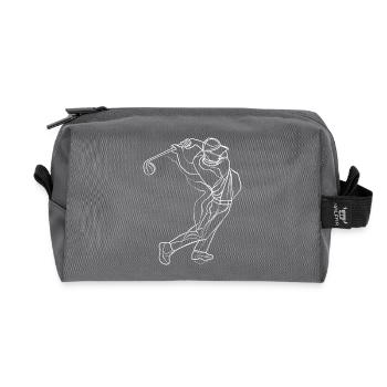 Golfer Skizze - Recycelte Kulturtasche - Anthrazit - Vorne