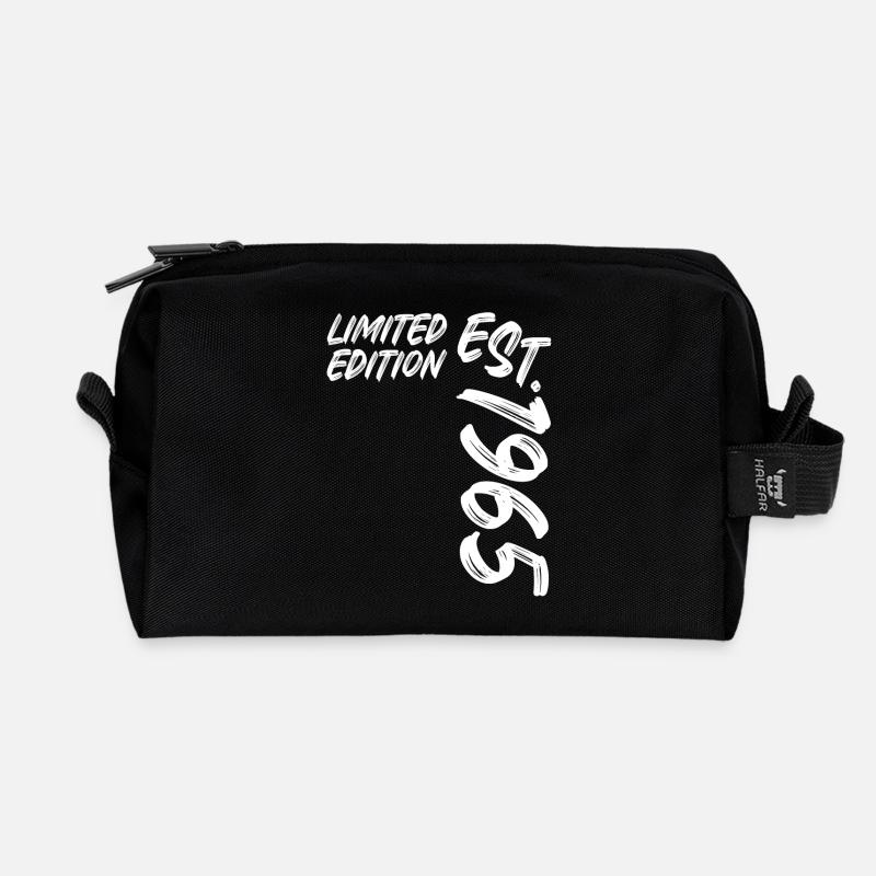 Limited Edition Est. 1965 - Recycled Toiletry Zip Bag - black