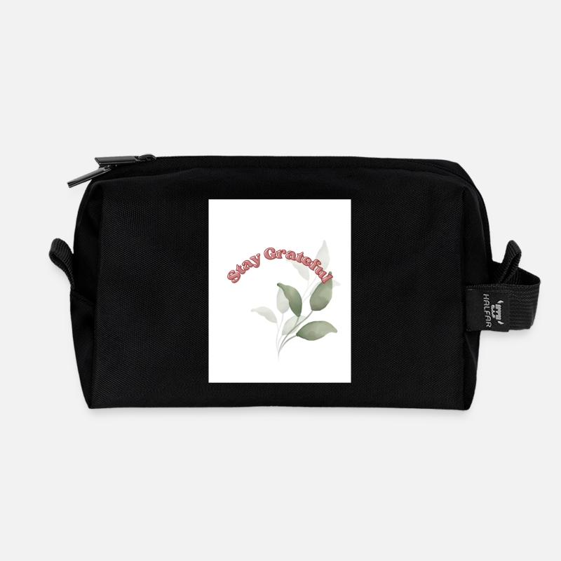 Stay Grateful - Recycelte Kulturtasche - Schwarz