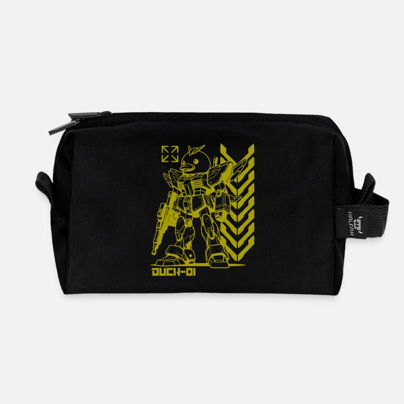 GUNDAM | DUCK 01 - Recycled Toiletry Zip Bag - black