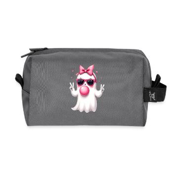 Fantôme mignon - Trousse de toilette en tissu recyclé - anthracite - Devant