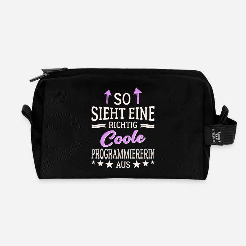 So sieht eine richtig coole Programmiererin aus IT - Recycelte Kulturtasche - Schwarz