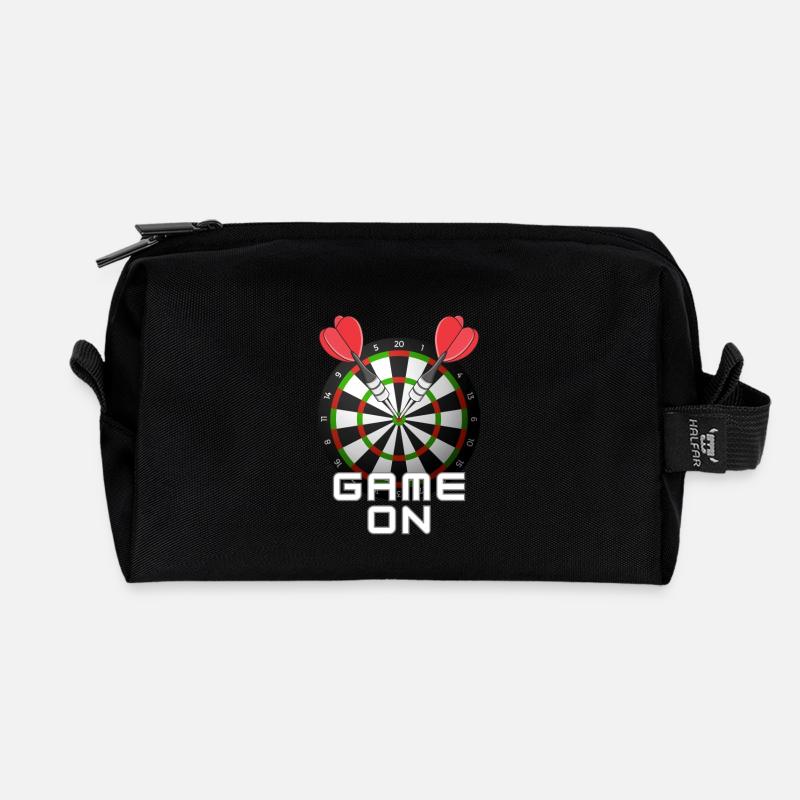 Game On - Darts WM - Recycelte Kulturtasche - Schwarz
