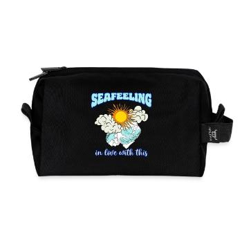 Seafeeling amoureux de cela - Trousse de toilette en tissu recyclé - noir - Devant