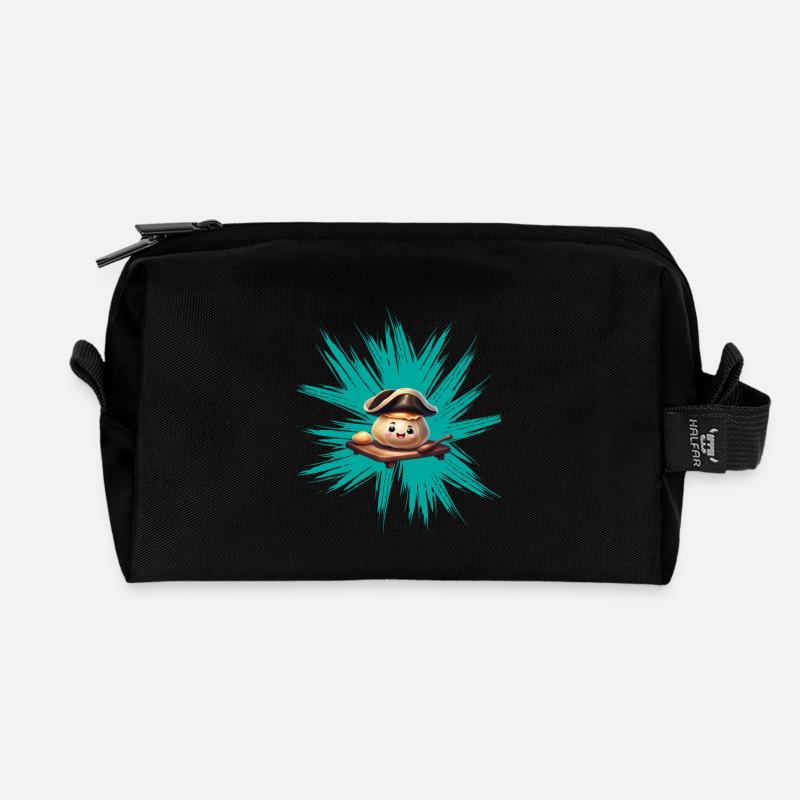 Boulette de levure sur graffiti - Trousse de toilette en tissu recyclé - noir