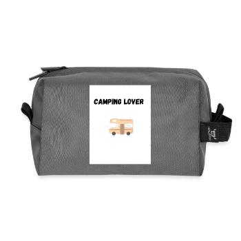 I love Camping - Recycelte Kulturtasche - Anthrazit - Vorne