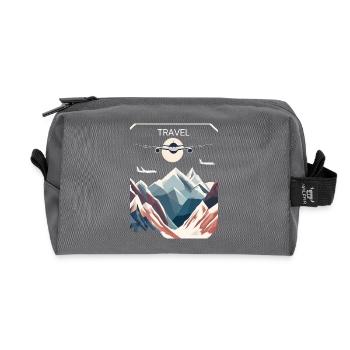 Reisen - Recycelte Kulturtasche - Anthrazit - Vorne