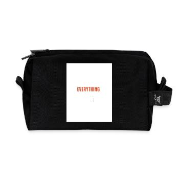 Everything Statement - Recycelte Kulturtasche - Schwarz - Vorne