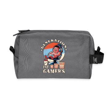 Fat Gamer Kids - Recycled Toiletry Zip Bag - anthracite - Front
