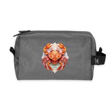 Signe du zodiaque Cancer - Trousse de toilette en tissu recyclé - anthracite - Devant