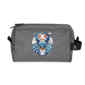 Signe du zodiaque Cancer - Trousse de toilette en tissu recyclé - anthracite - Devant