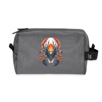 Sternzeichen Scorpion - Recycelte Kulturtasche - Anthrazit - Vorne
