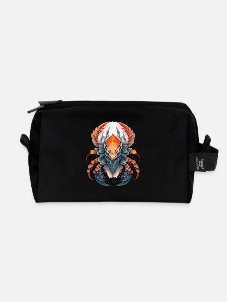 Zodiac sign Scorpion - Recycled Toiletry Zip Bag - black