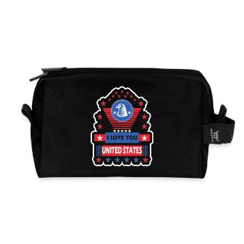 I LOVE YOU UNITED STATES 2025 - Trousse de toilette en tissu recyclé - noir - Devant