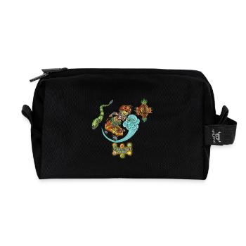 Tiki Schlittschuh - Recycelte Kulturtasche - Schwarz - Vorne