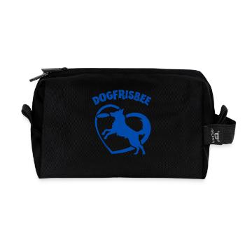 Dogfrisbee - Disk Dog - Recycled Toiletry Zip Bag - black - Front
