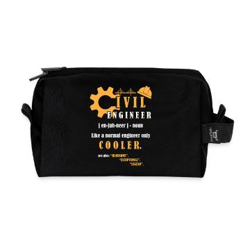 Ingénieur civil Ouvrier de chantier - Trousse de toilette en tissu recyclé - noir - Devant