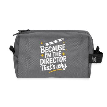 Filmmaker Film Director Cinematographer Film - Recycled Toiletry Zip Bag - anthracite - Front