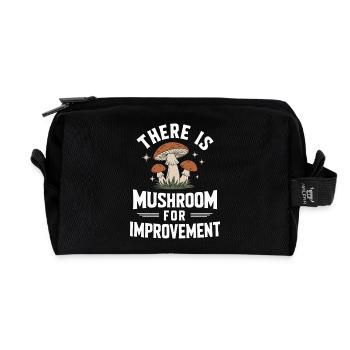 Pilz Pilze Funghi Champignon - Recycelte Kulturtasche - Schwarz - Vorne