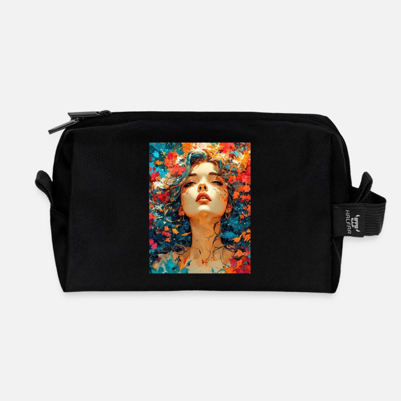 Herbstliche Zusammensetzung - Recycelte Kulturtasche - Schwarz
