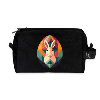 Osterei Design No.13 - Recycelte Kulturtasche - Schwarz - Vorne