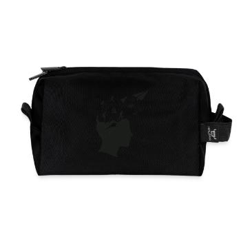 Flight of thought - Recycled Toiletry Zip Bag - black - Front
