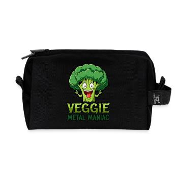 Veggie Metal Maniac - Vegan Music - Saying - Recycled Toiletry Zip Bag - black - Front