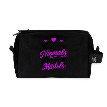 Mallorca Niemals Ohne Meine Mädels - Recycelte Kulturtasche - Schwarz - Vorne