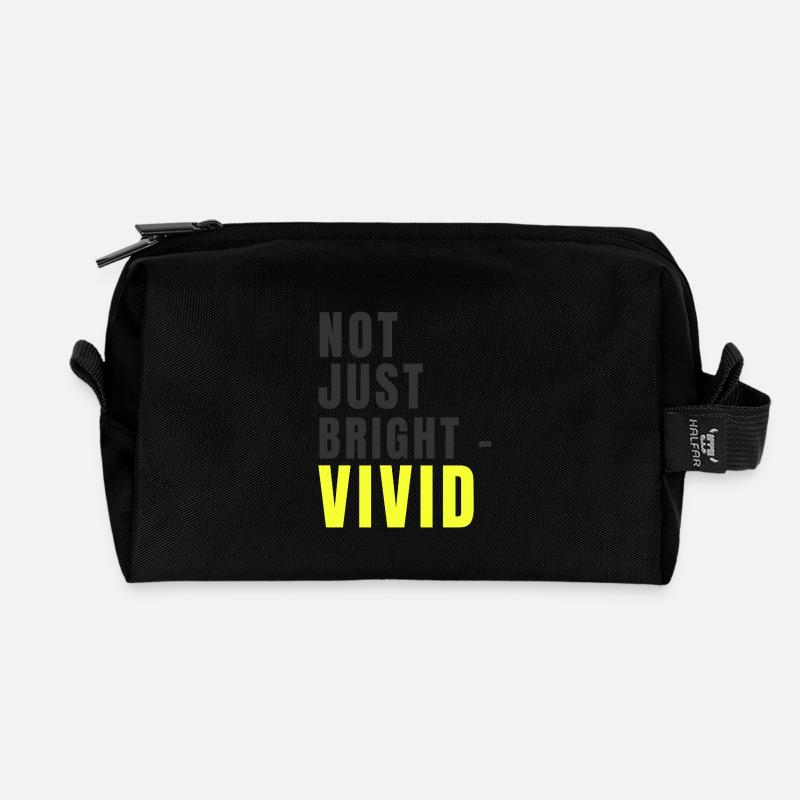 Not Just Bright - Vivid gelb - Recycelte Kulturtasche - Schwarz