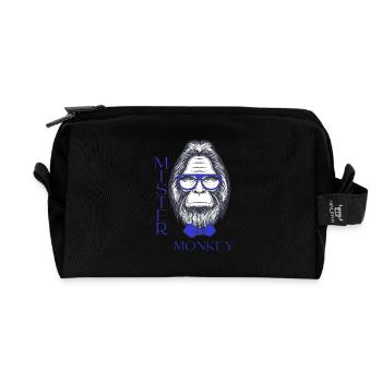 Mister Monkey Shirt - Recycelte Kulturtasche - Schwarz - Vorne