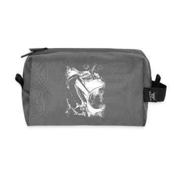 Two-stroke legend black and white - Recycled Toiletry Zip Bag - anthracite - Front