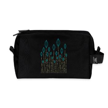 Decorative plants - Recycled Toiletry Zip Bag - black - Front