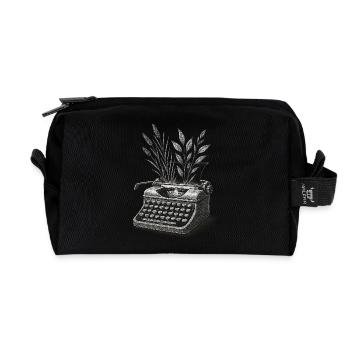 Living Letters - Recycled Toiletry Zip Bag - black - Front